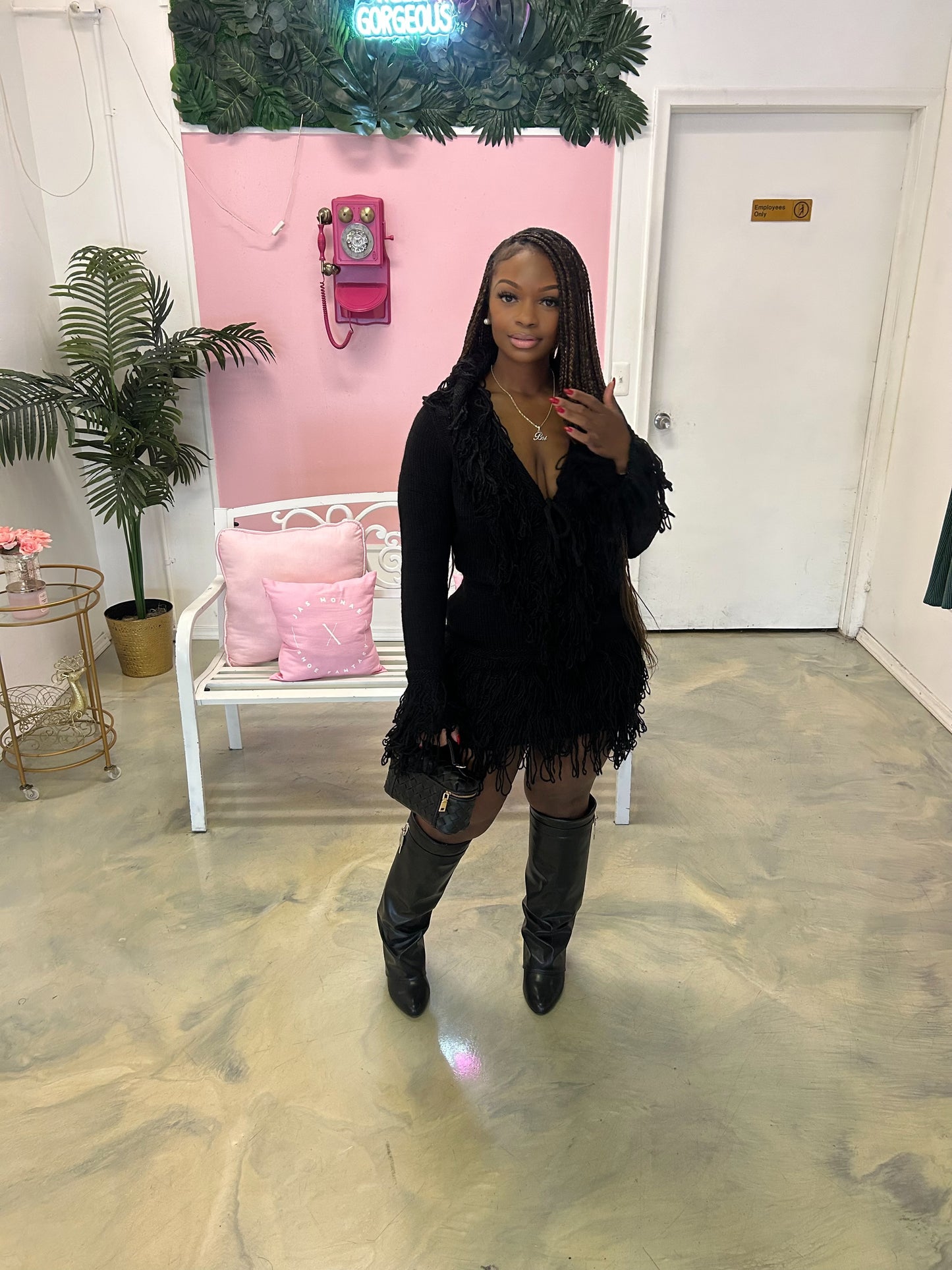 “Good Girl” Fringe Skirt Set