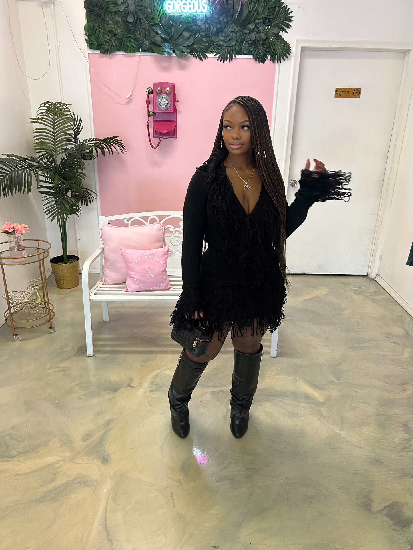 “Good Girl” Fringe Skirt Set