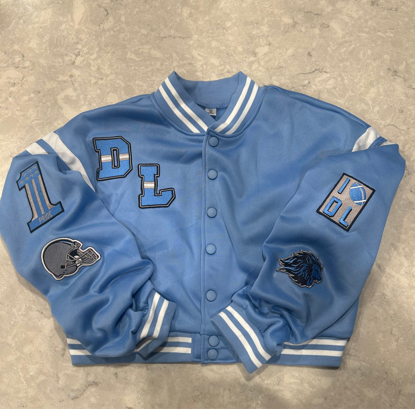 “Detroit Lions” Custom Varsity Jacket