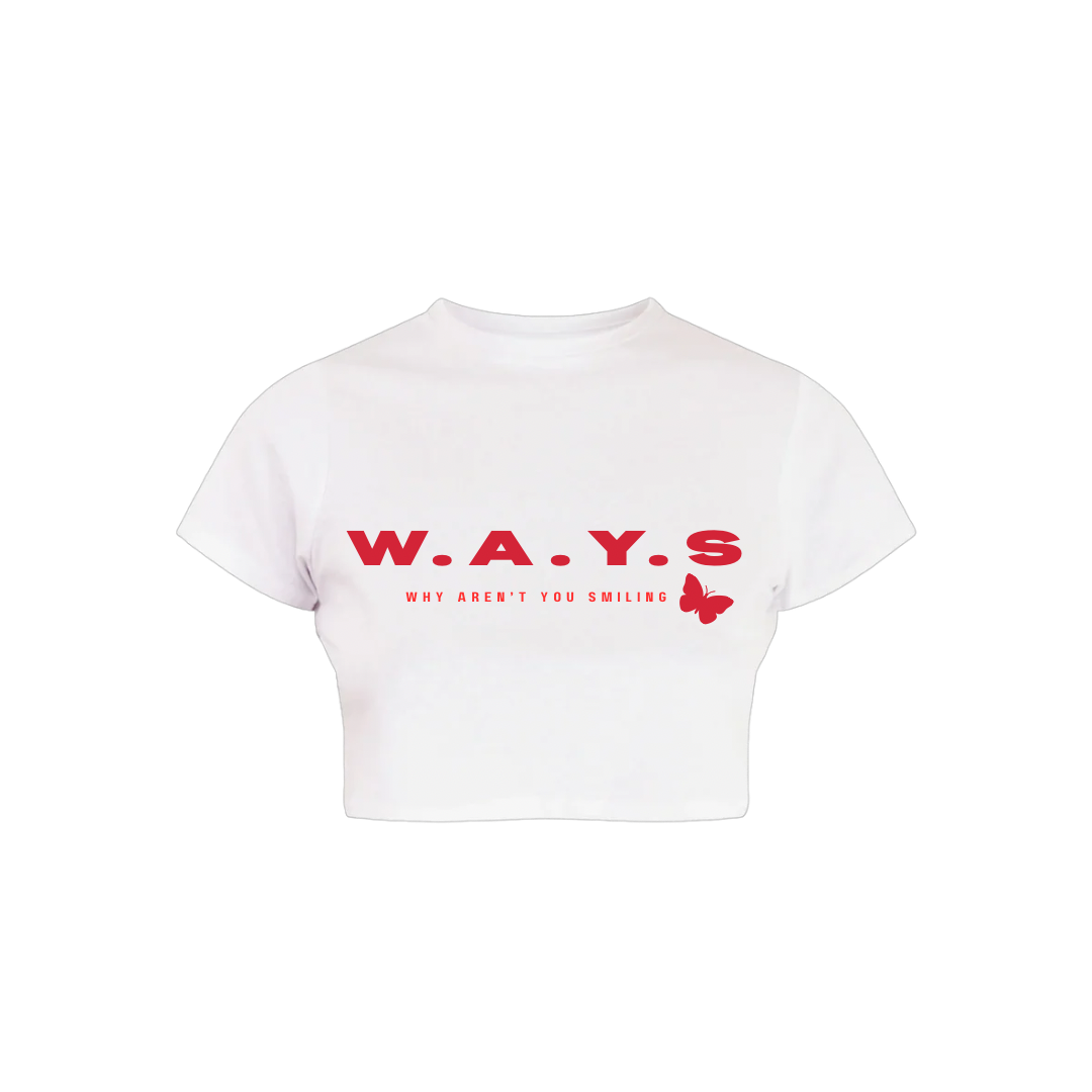 “W.A.Y.S” Crop Tee (Red)