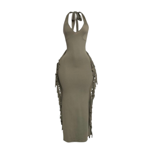 “Outside” Halter Dress