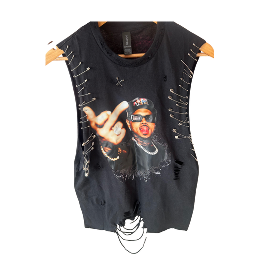 “Middle Finger Up” Pinned Tee