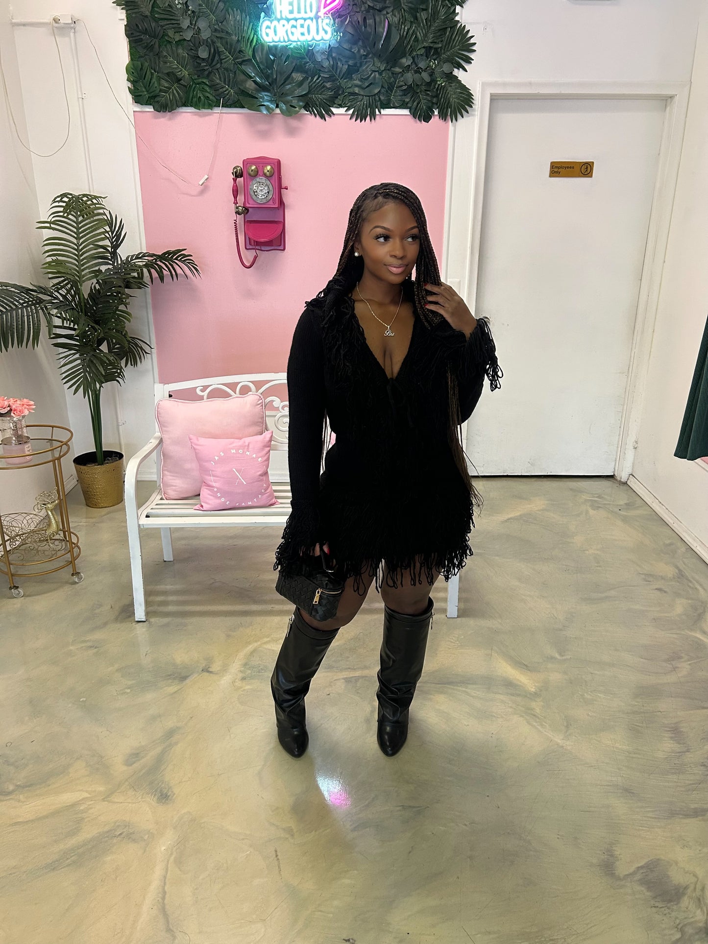 “Good Girl” Fringe Skirt Set